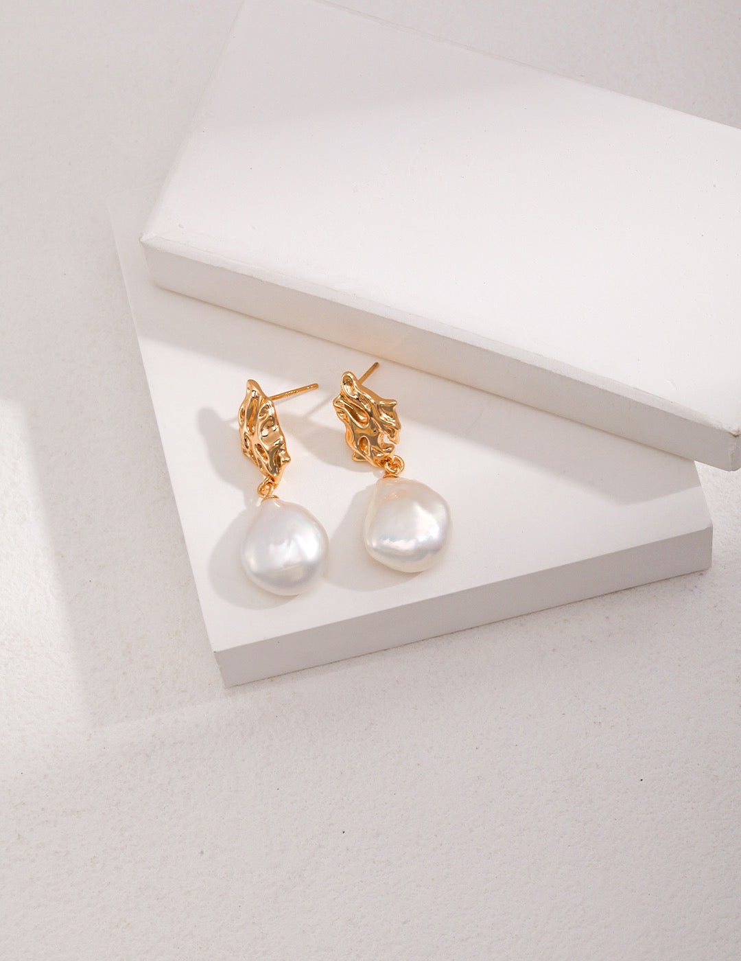 Minimalist French Series Baroque Pearl Earrings