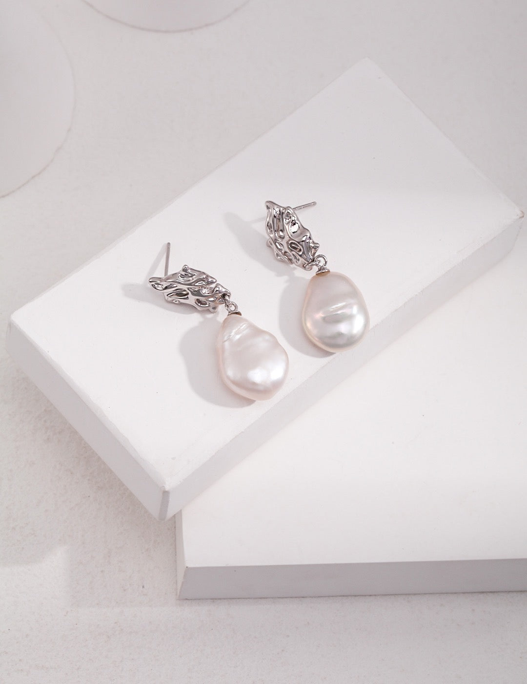 Minimalist French Series Baroque Pearl Earrings