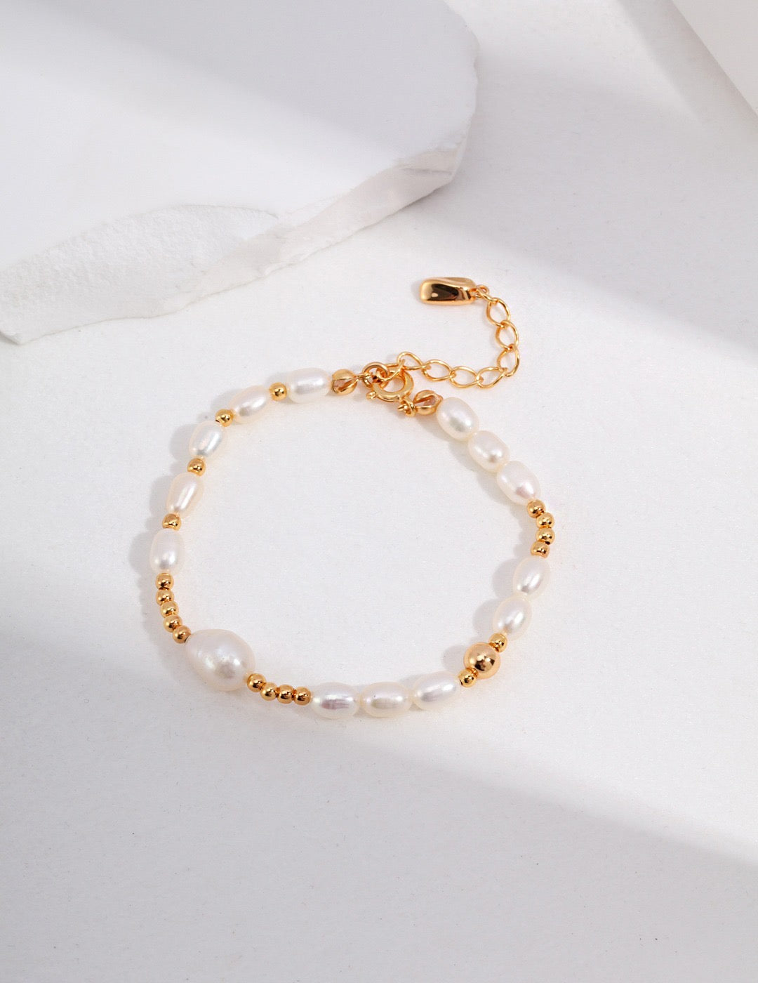 Basic Sterling Silver Pearl Bracelet