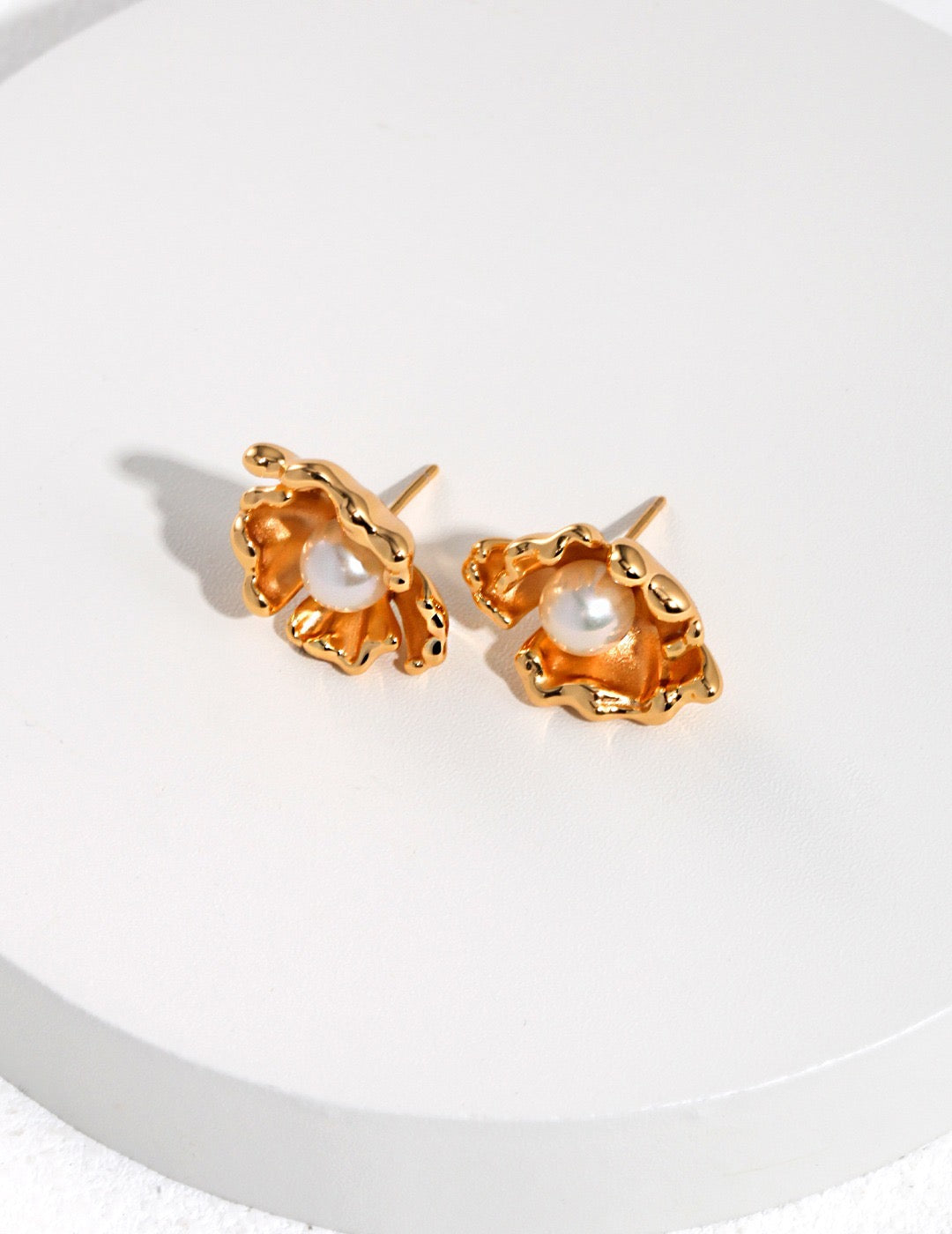 Wave Series Pearl Earrings