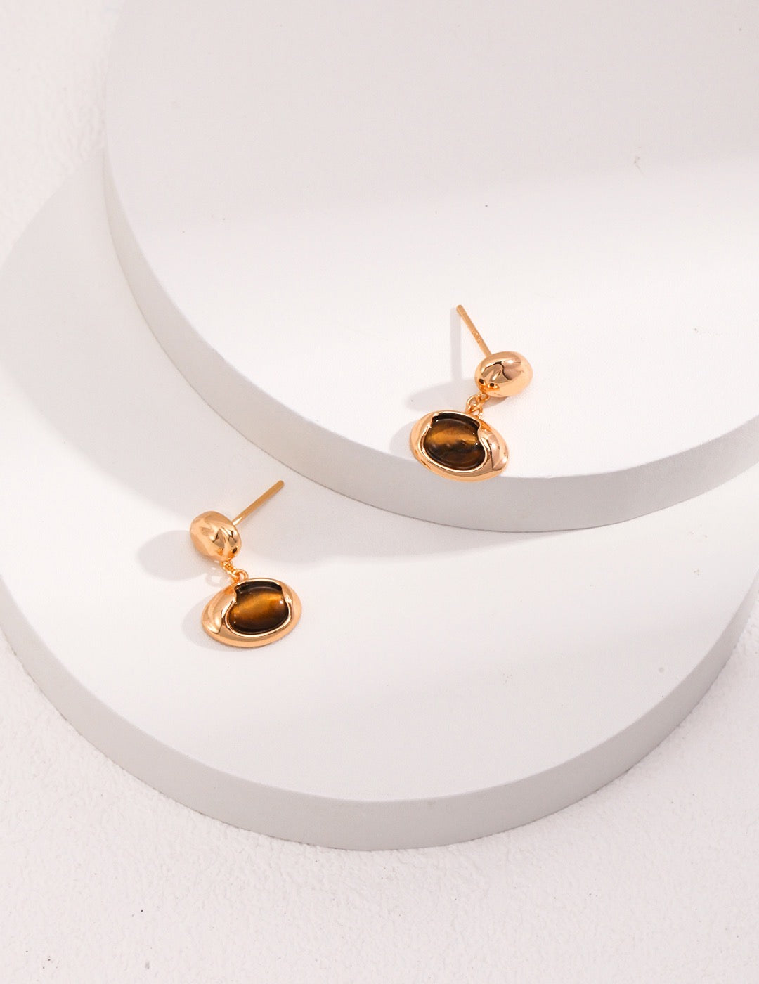 Natural Tiger Eye Earrings