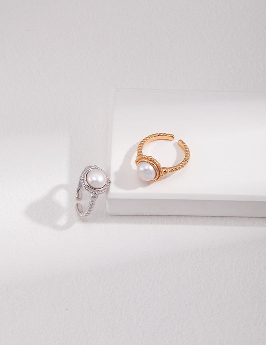 Sterling Silver Pearl Ring - YIN BEAUTY