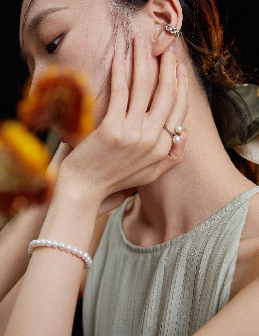 Sterling Silver Natural Pearl Ring - YIN BEAUTY