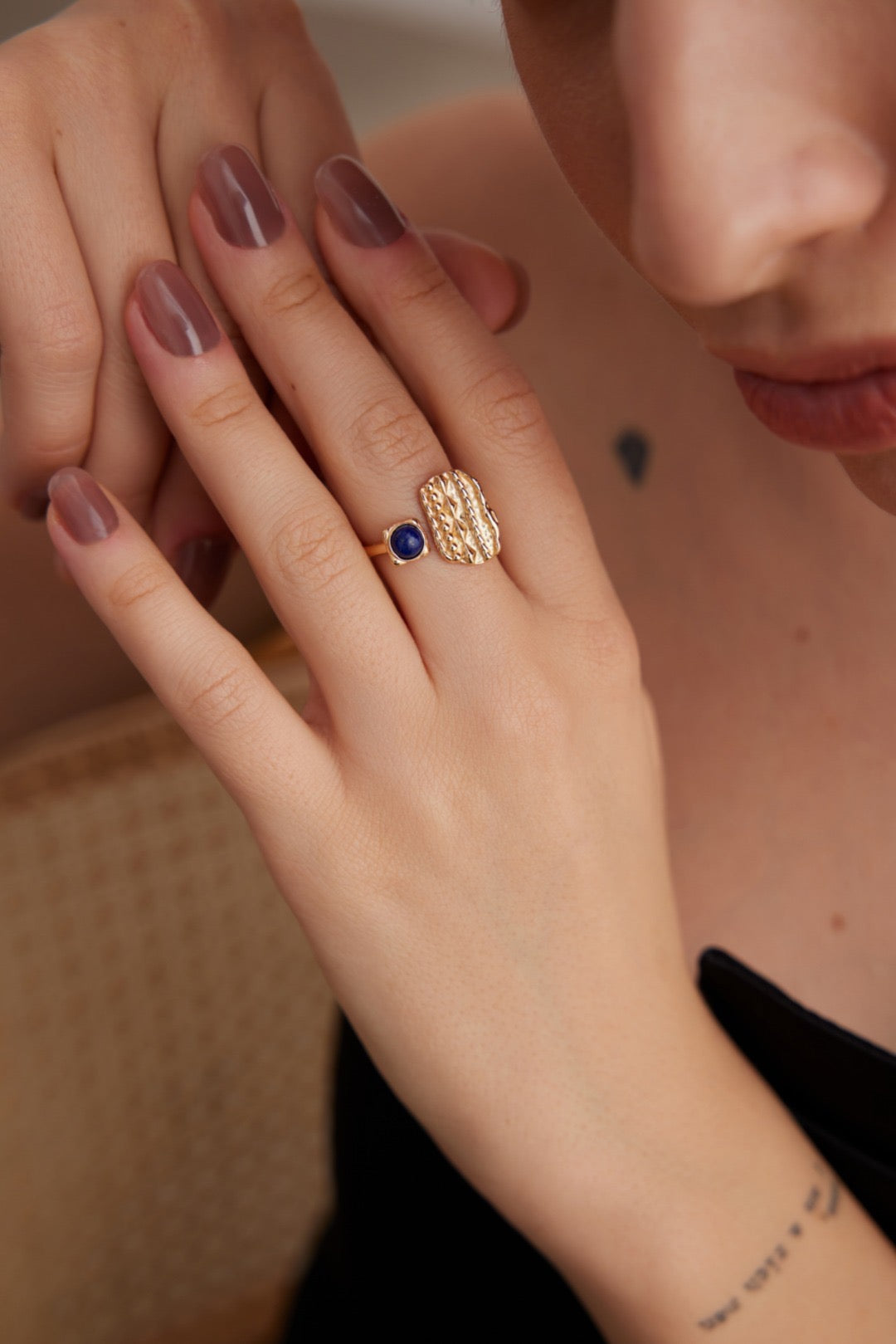 Sterling Silver Lapis Lazuli Ring - YIN BEAUTY