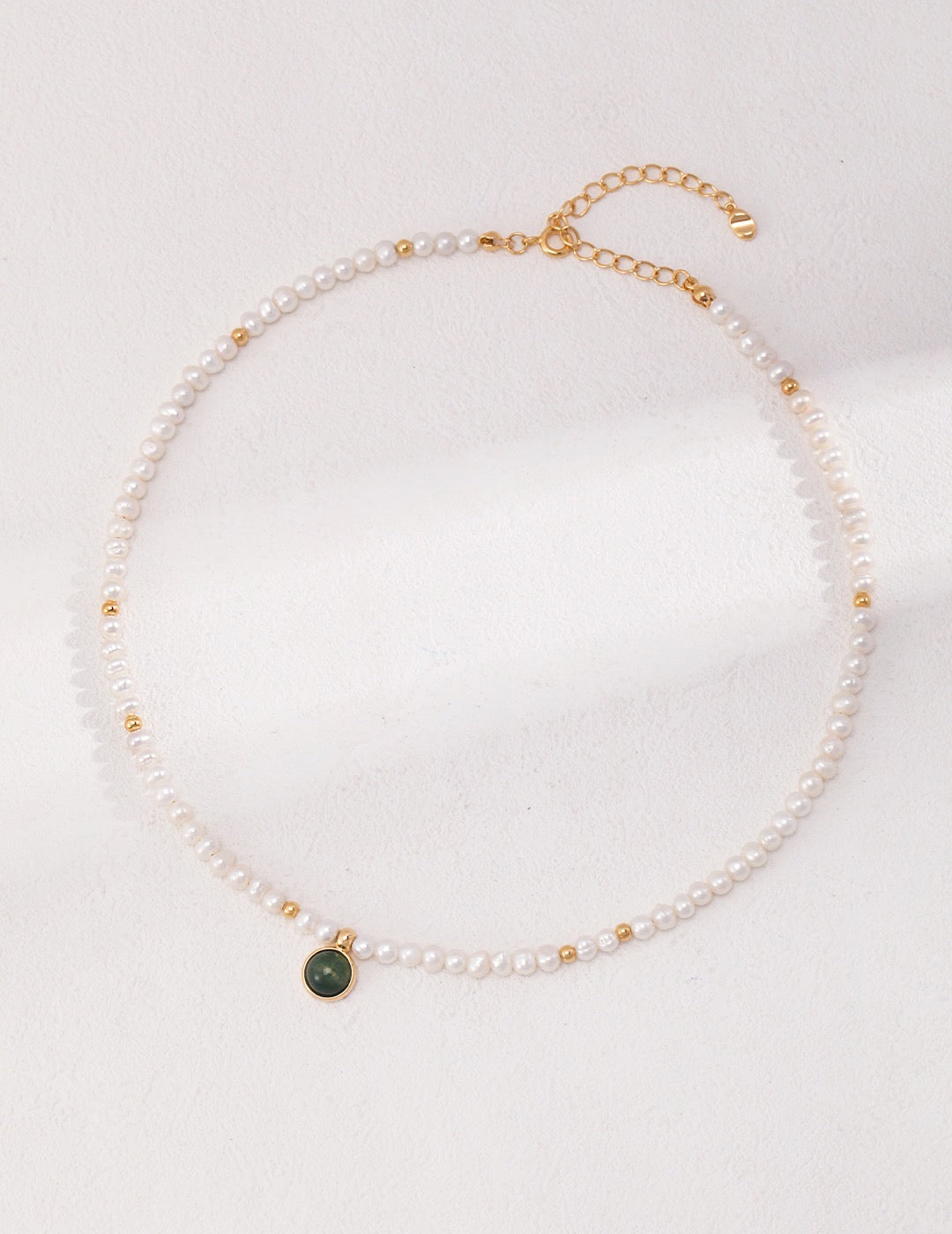 Waterweed Agate Pearl Necklace - YIN BEAUTY