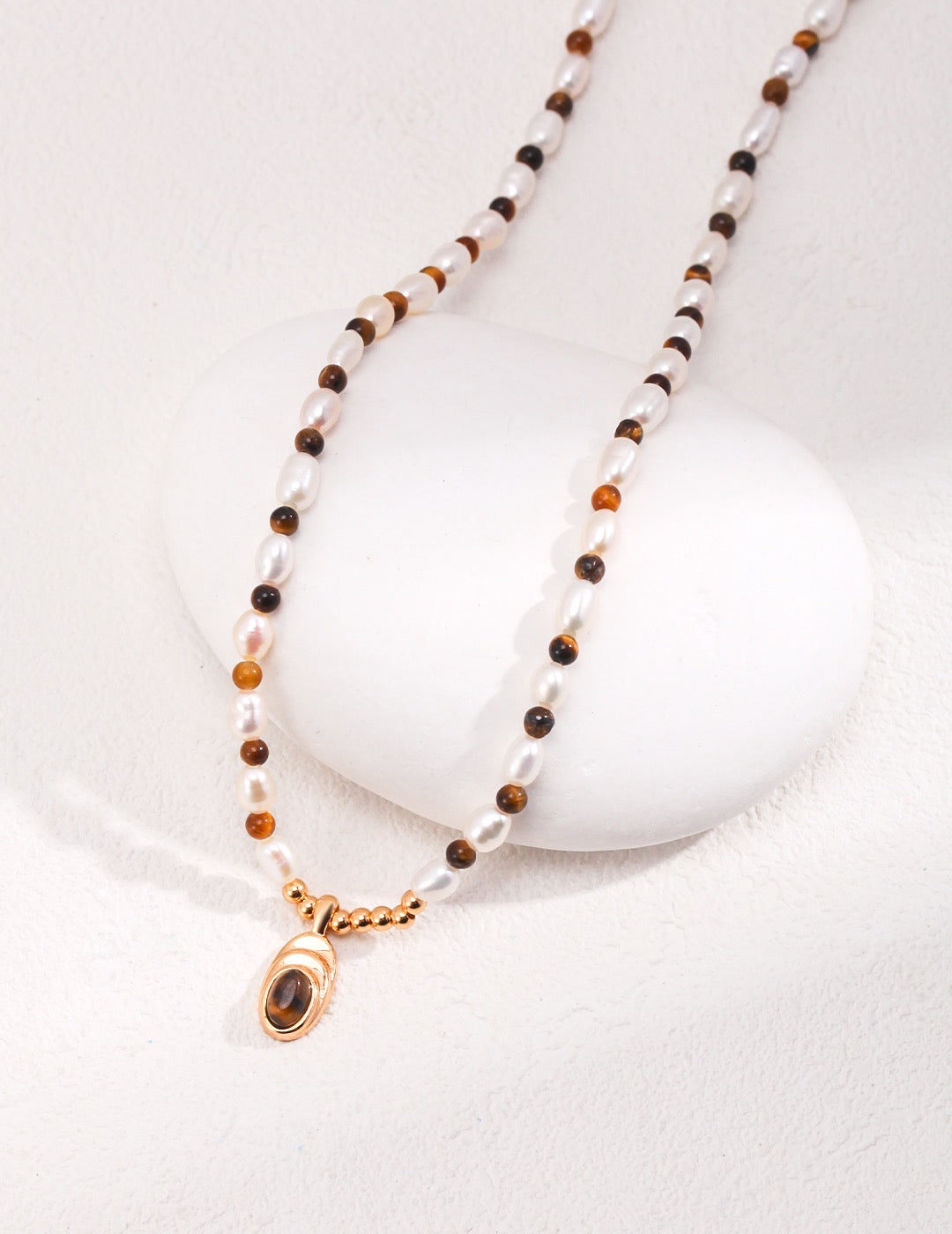 Vintage Tiger's Eye Necklace - YIN BEAUTY