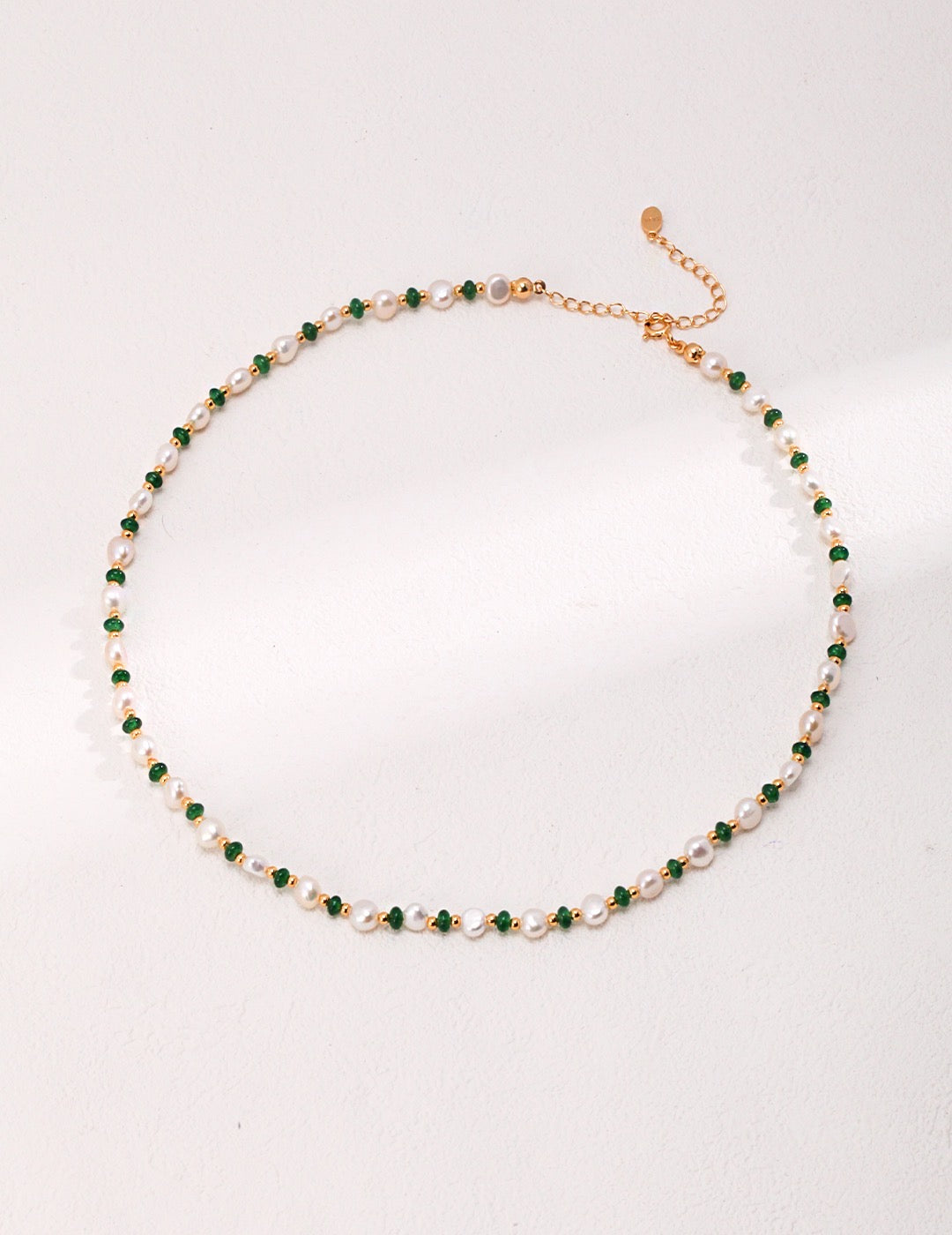 Pearl & Emerald Necklace - YIN BEAUTY