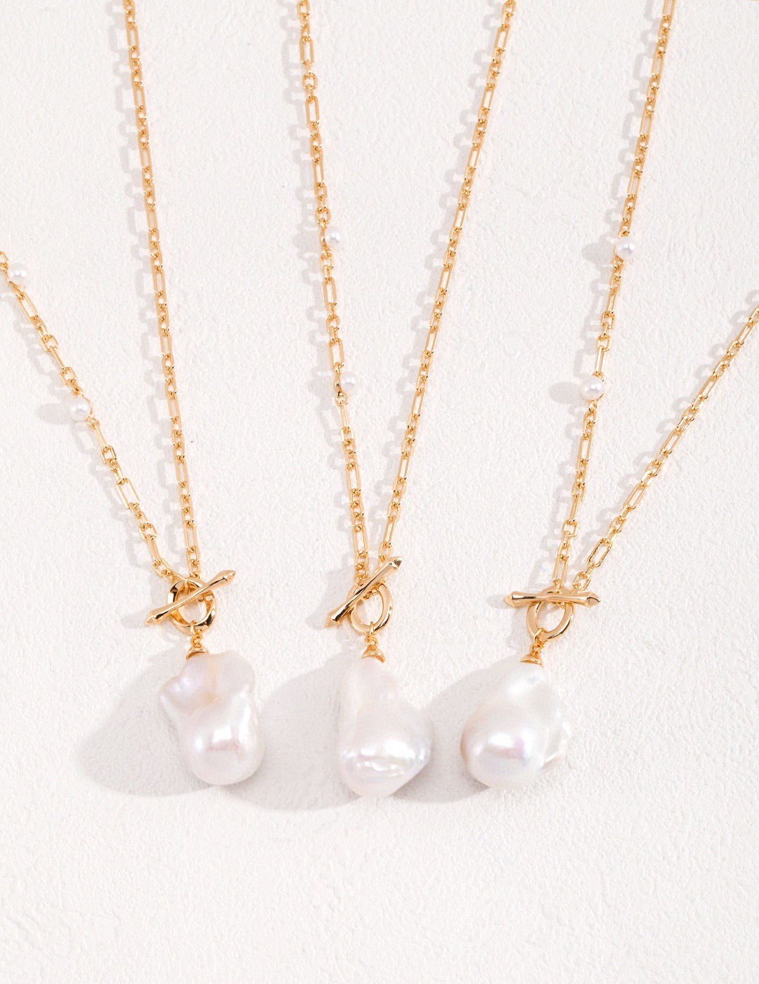 Baroque Pearl Long Necklace - YIN BEAUTY