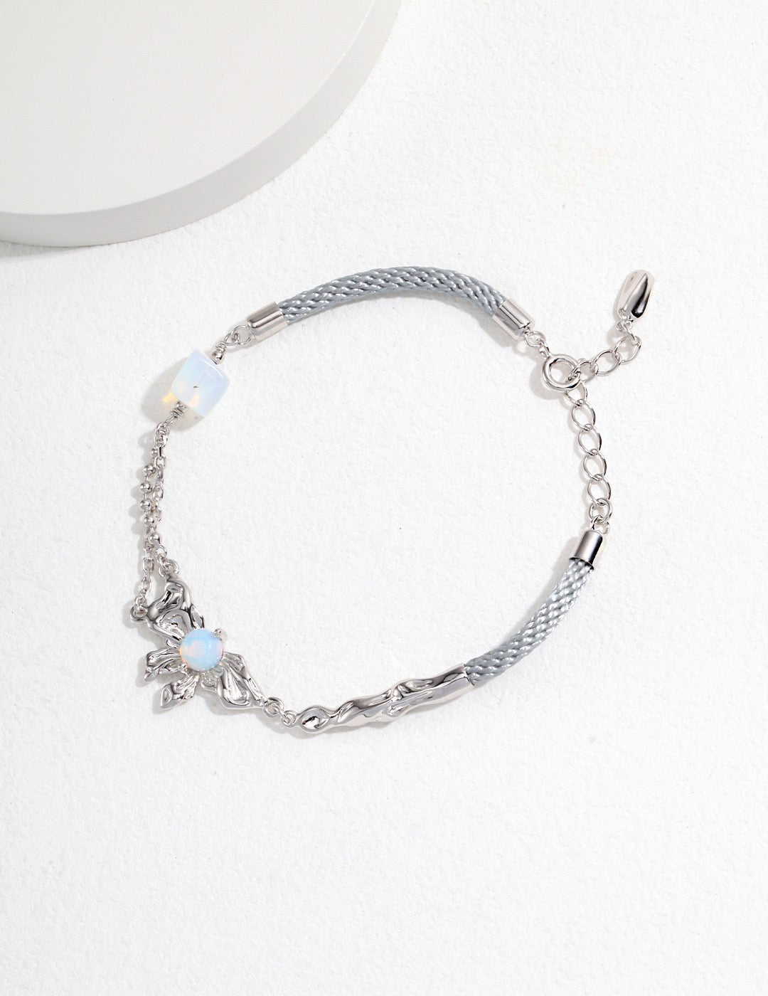 Bow Opal Sterling Silver Bracelet