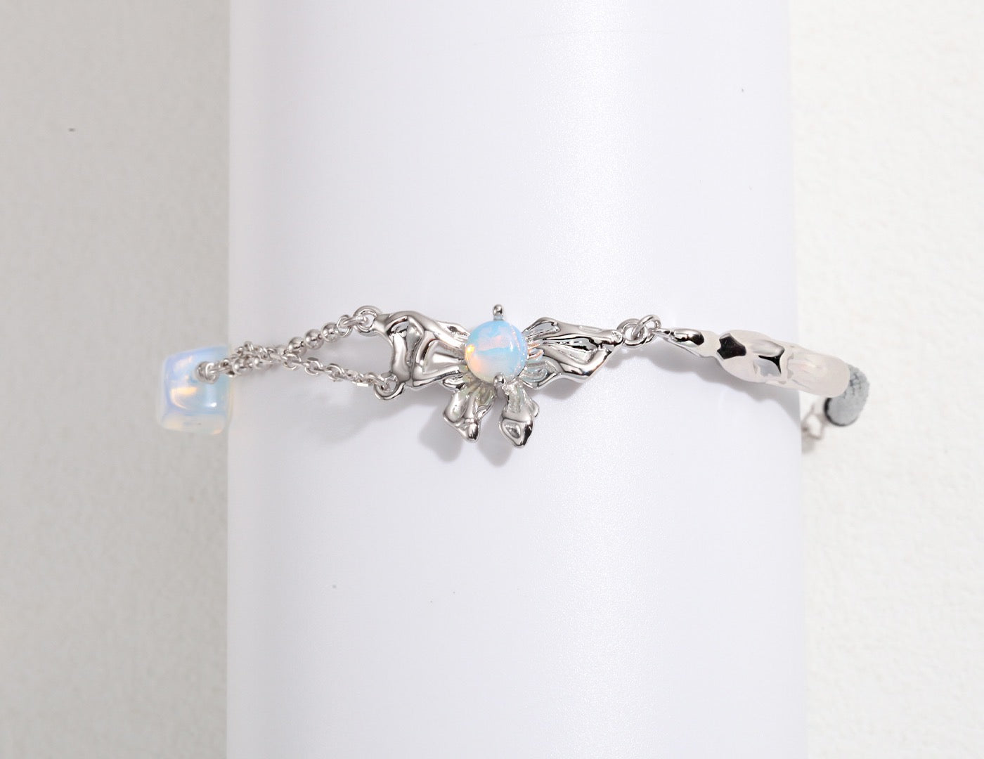 Bow Opal Sterling Silver Bracelet