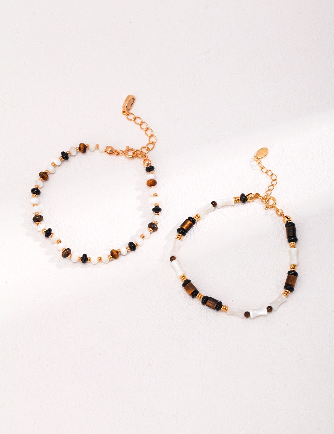 Sterling Silver Tiger Eye Beaded Bracelet