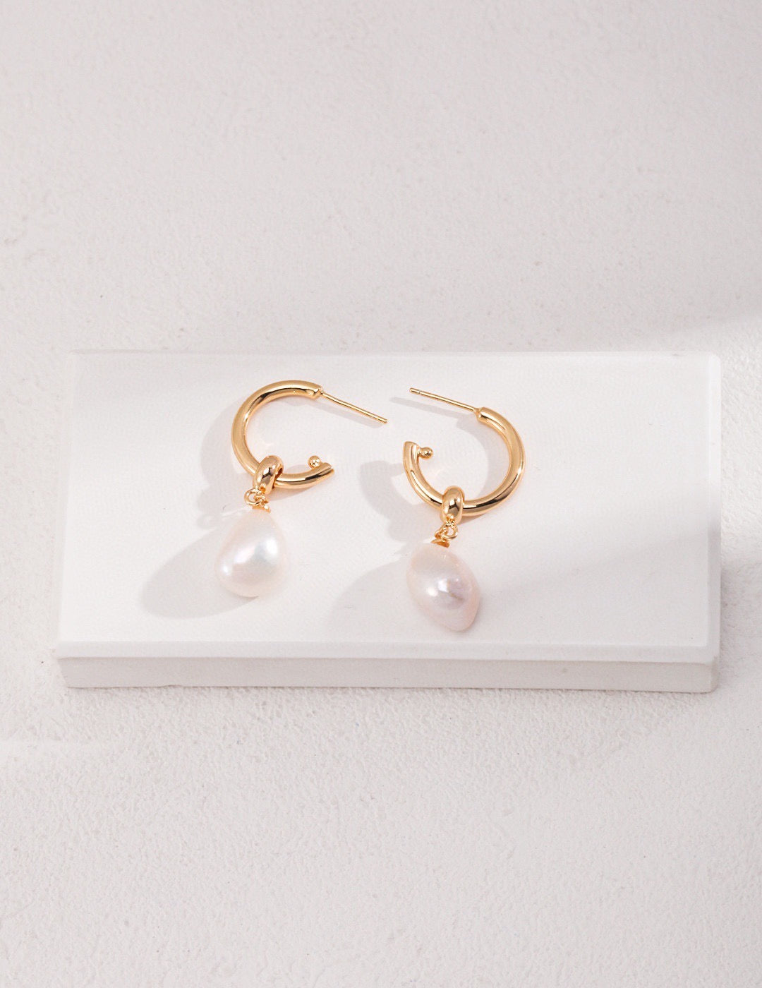 Shaped Baroque Pearl Earrings(two ways to wear)